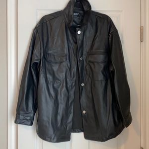 never warn faux leather jacket!